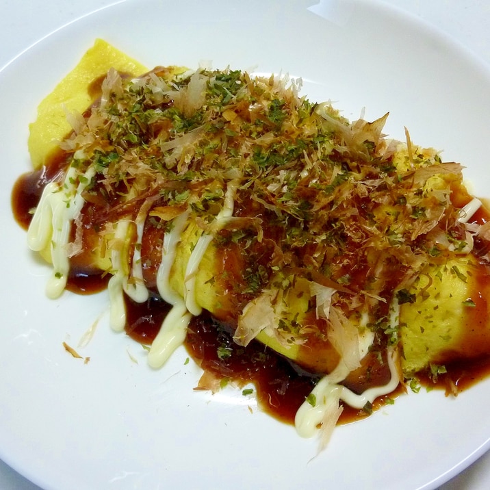 肉なしでも美味しい❤ ちくわともやしのとんぺい焼き